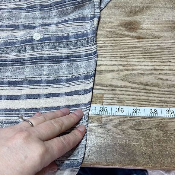 Umgee Women's Shirt Dress Button Up Mini Ruffled Sleeve High Low‎ Hem Tan Medium - Picture 10 of 10